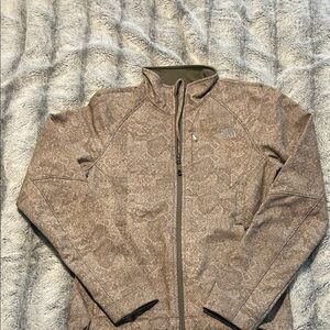 The North Face women’s Patterned Tan Jacket. Size S